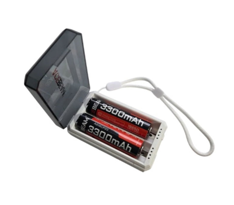 Acebeam A2 Portable Battery Storage Box & Charger with Acebeam 18650 lithium batteries