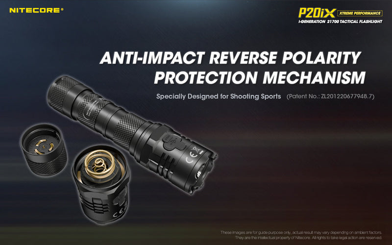 Nitecore  P20iX Extreme Performance i Generation21700 Tactical Flashlight with 4000 lumens with anti impact reverse polarity protection mechanism