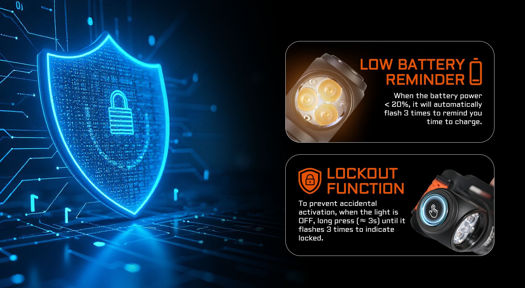 Acebeam H17 2.0 Headlamp 2000 Lumens CRI 90+ with low battery reminder.