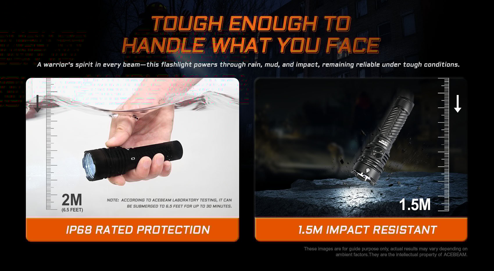 Acebeam EC90 Long Range EDC Flashlight with 573 meters beam distance and 4300 lumens to tough enough to handle what you face.