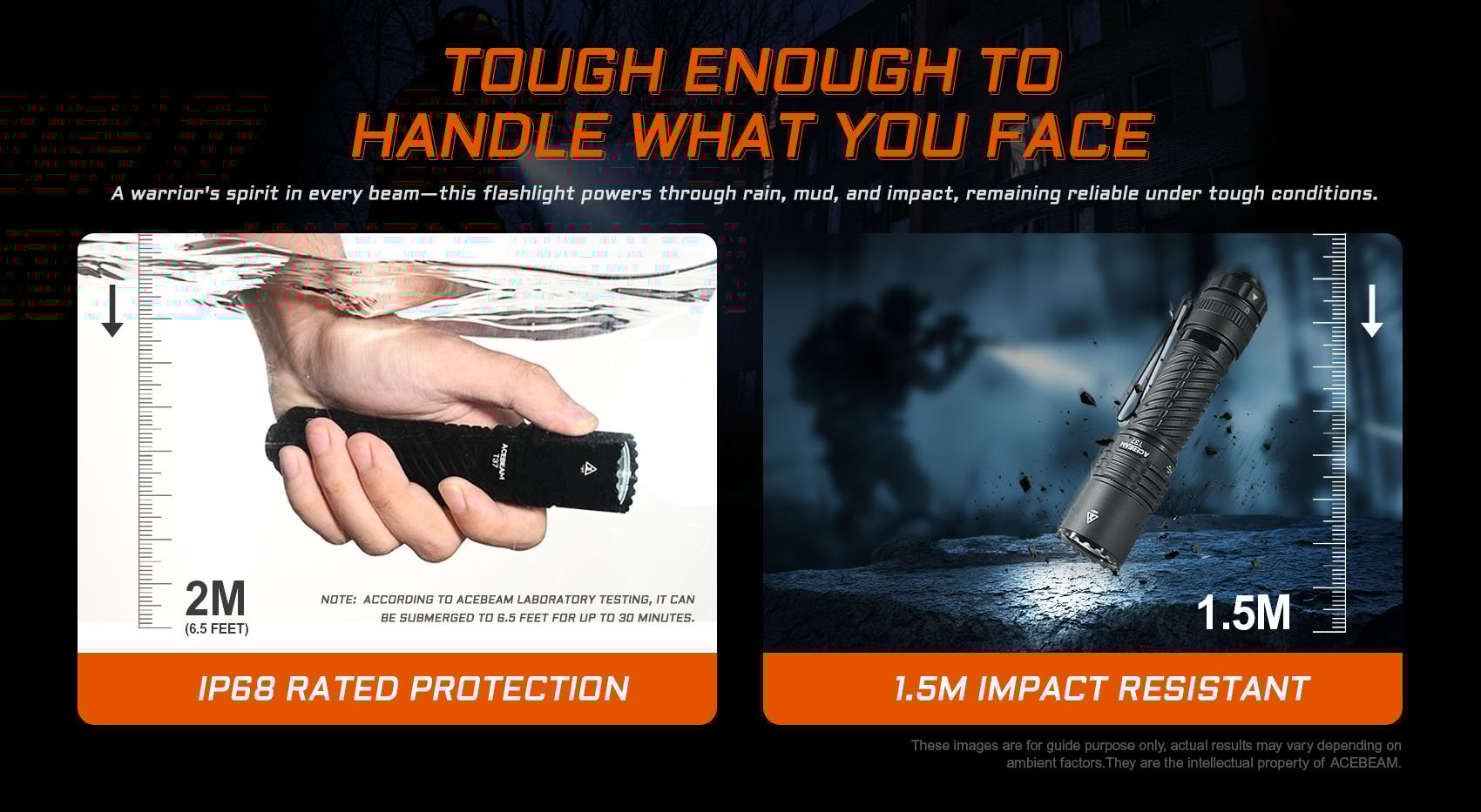 Acebeam T37 Rotary Magnetic Switch Tactical Flashlight with tough enough to handle what you face.