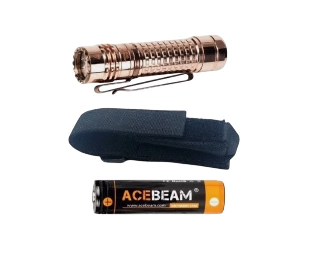 ACEBEAM TK18 CU Copper led flashlight with holster