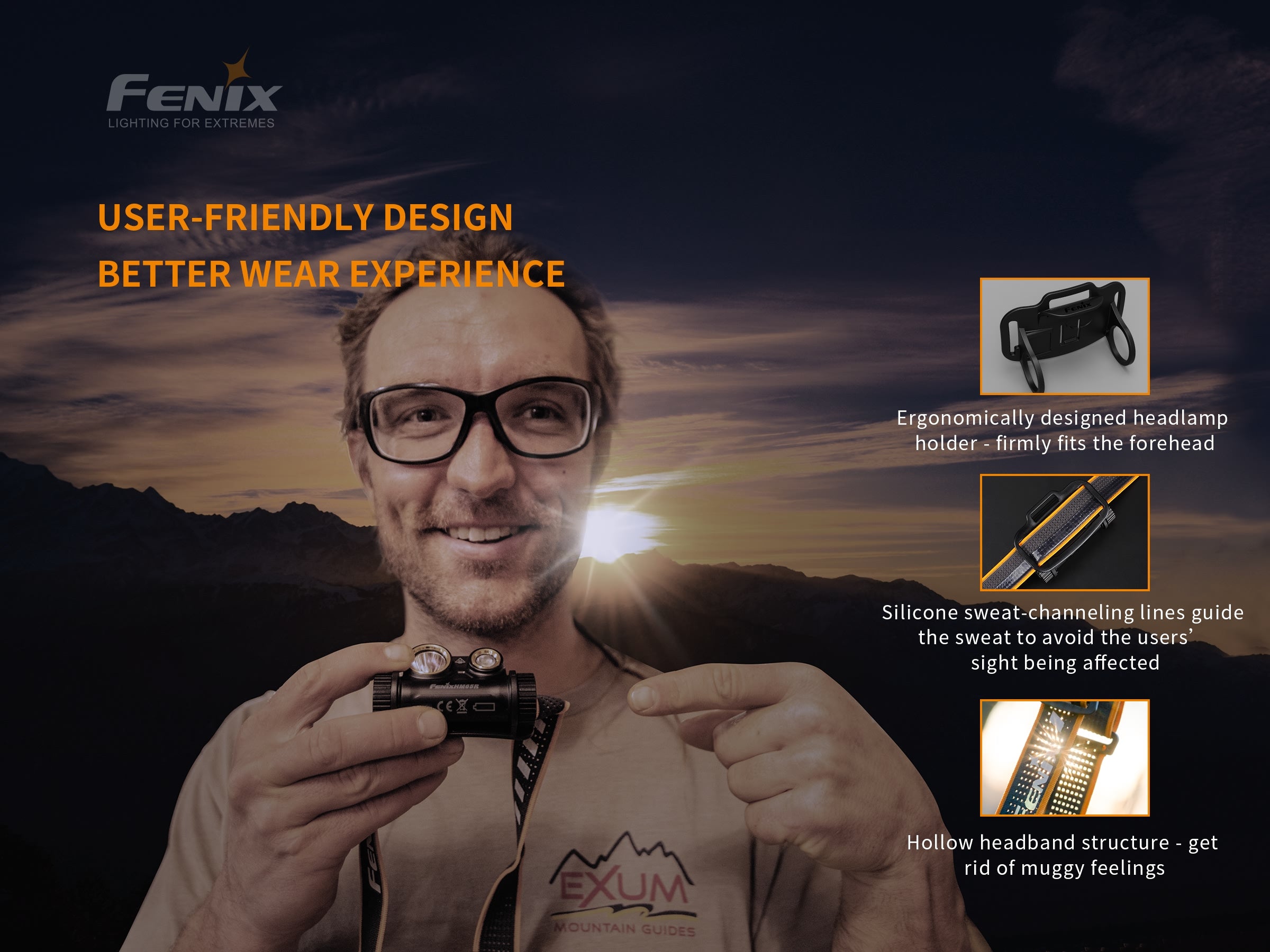 Fenix HM65R Rechargeable USB headlamp with Dual Beam