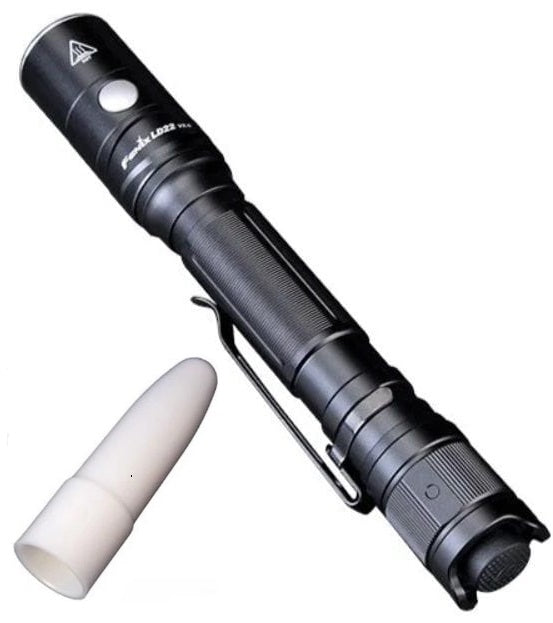 fenix LD22 V2 flashlight with Fenix White diffuser