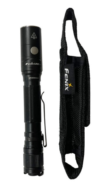 Fenix LD22 V2 Flashlight with holster.