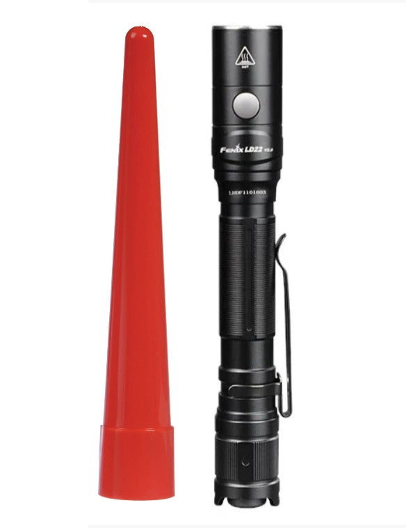 Fenix LD22 V2 Flashlight with Fenix Red Traffic wand