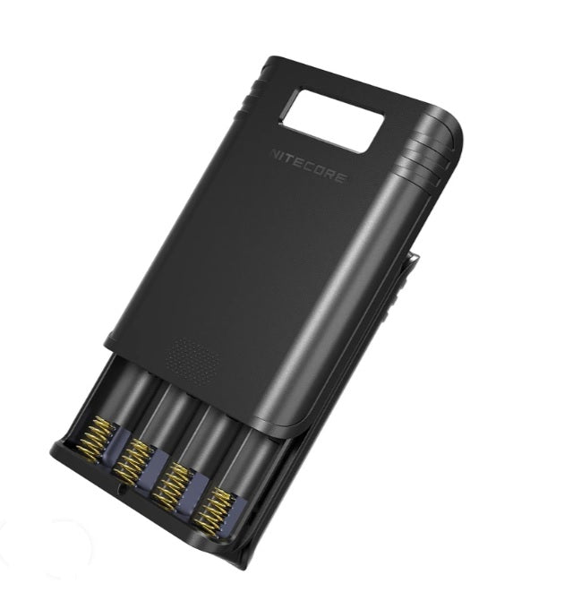 Nitecore F4 Four Slot Flexible Power Bank open