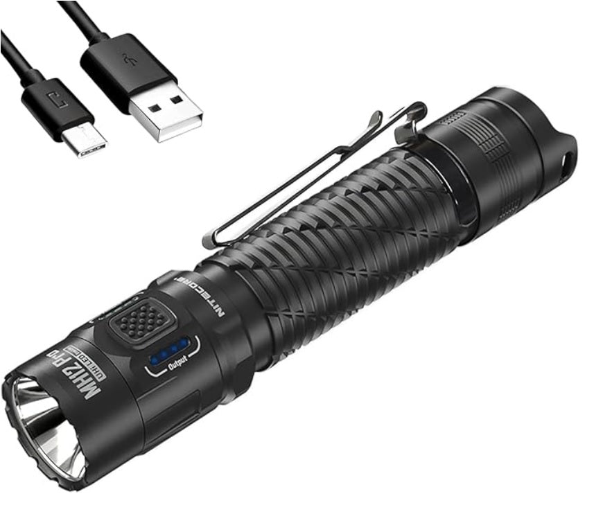 NITECORE MH12 Pro Ultra Long Range Flashlight with a maximum output of 3,300 lumens
