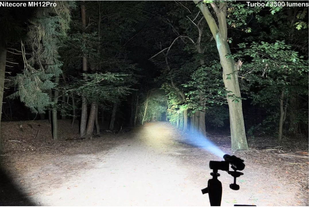NITECORE MH12 Pro Ultra Long Range Flashlight with a maximum output of 3,300 lumens