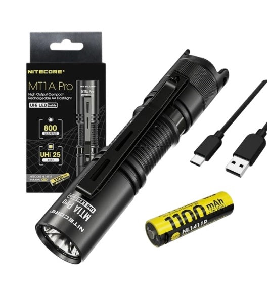 Nitecore MT1A Pro 800 Lumens Rechargeable AA Flashlight
Act