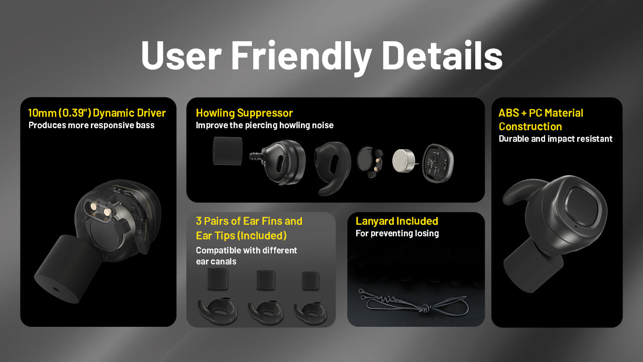 Nitecore Ne20 Bluetooth Electronic Hearing Protection Earbuds for user friendly details.