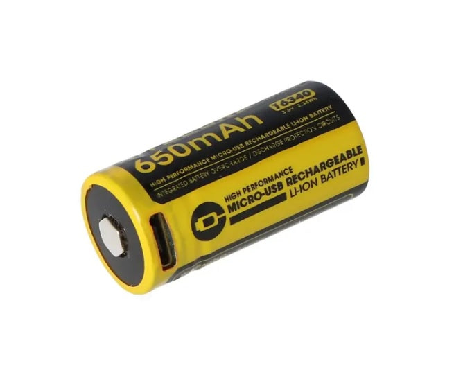 Nitecore NL1665R 16340 USB Li-ion Battery