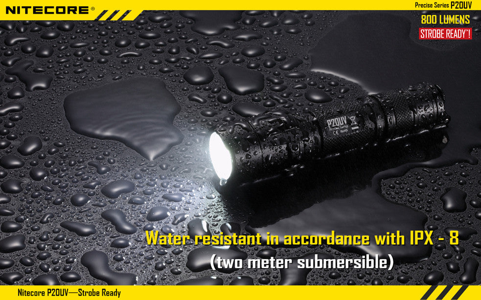 Nitecore P20UV CREE XM-L2 LED Flashlight - 800 Lumens Runs on 2 x CR123A or 1 x 18650 Battery