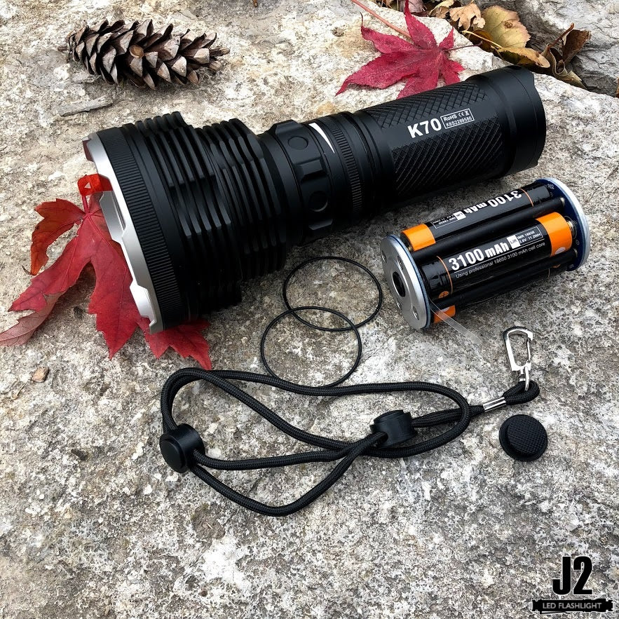 Acebeam K70 Search and Rescue Light with 4 x Acebeam 3100 mAh lithium batteries
