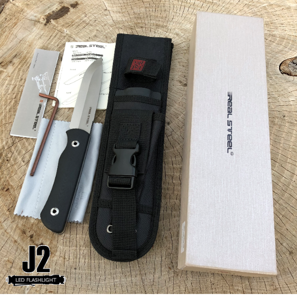 Real Steel Bushcraft Plus Scandi RS3718 knife.