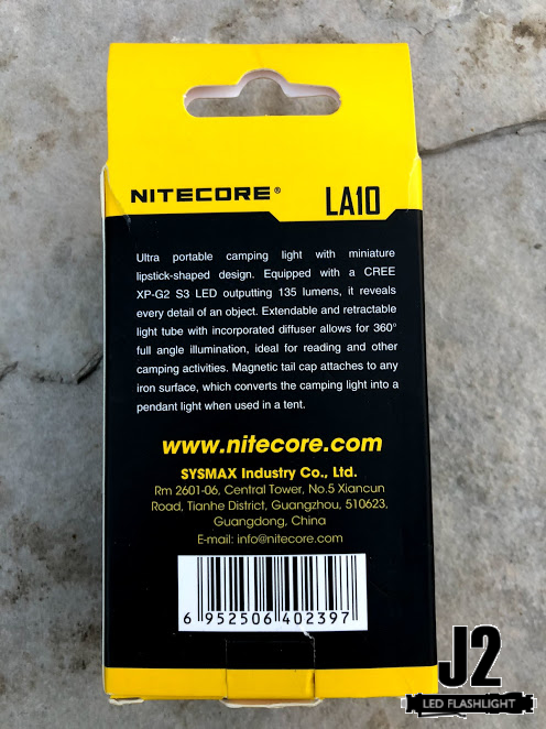 Nitecore LA10 135 Lumen Mini LED Camping Lantern - Compact Lightweight