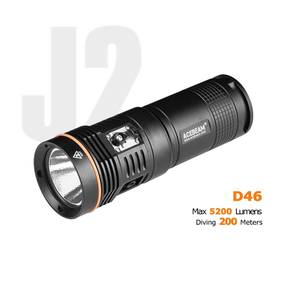 Acebeam D46 Dive light - 5200 lumens