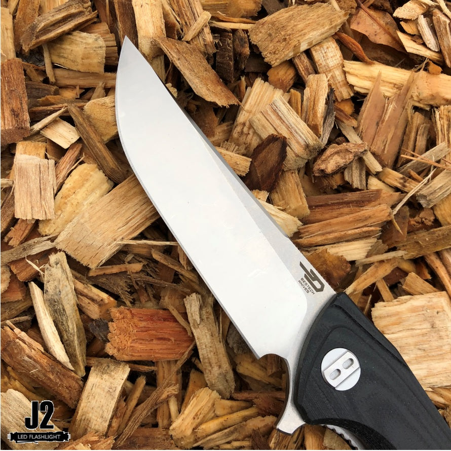 Bestech Paladin Black G10 Folder, D2 Steel, BTKG13A1