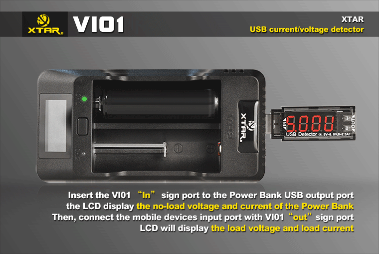 Xtar VI01 USB Current/voltage Detector