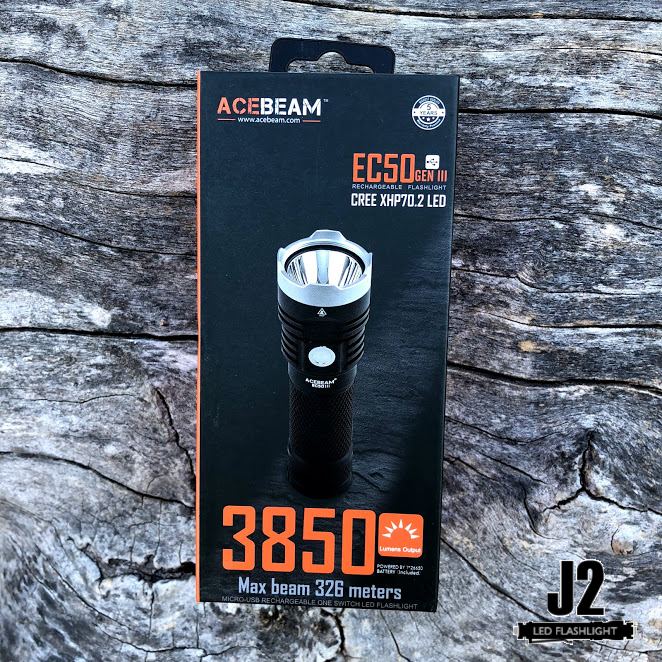 AceBeam EC50 Gen III - 3850 lumens - CREE XHP70.2 CW LED Flashlight