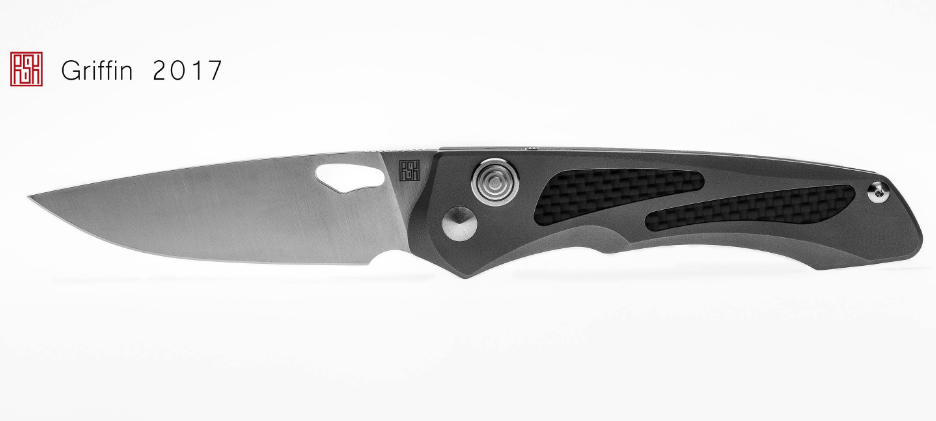 Real Steel Knives 2017 Griffin Titanium handle Carbon fibre RS9311