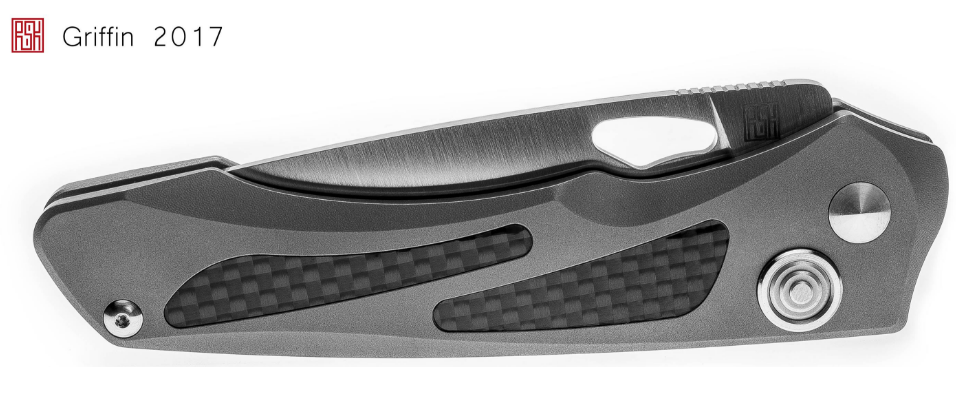 Real Steel Knives 2017 Griffin Titanium handle Carbon fibre RS9311