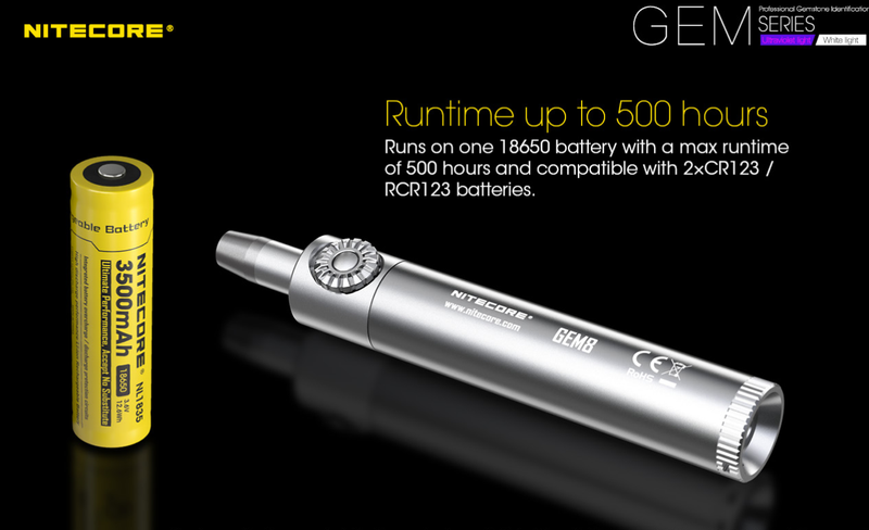 Nitecore GEM series has a runtime up to 500 hours.
