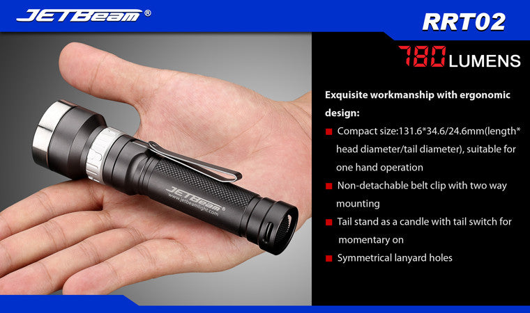 JETbeam RRT02 780 Lumen LED Flashlight