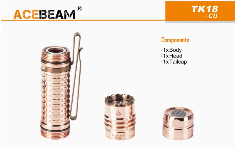ACEBEAM TK18 CU led flashlight