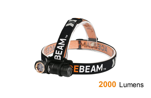 Acebeam H17 Compact Rechargeable Headlamp using a 18350 Li Ion Battery - 2000 lumens