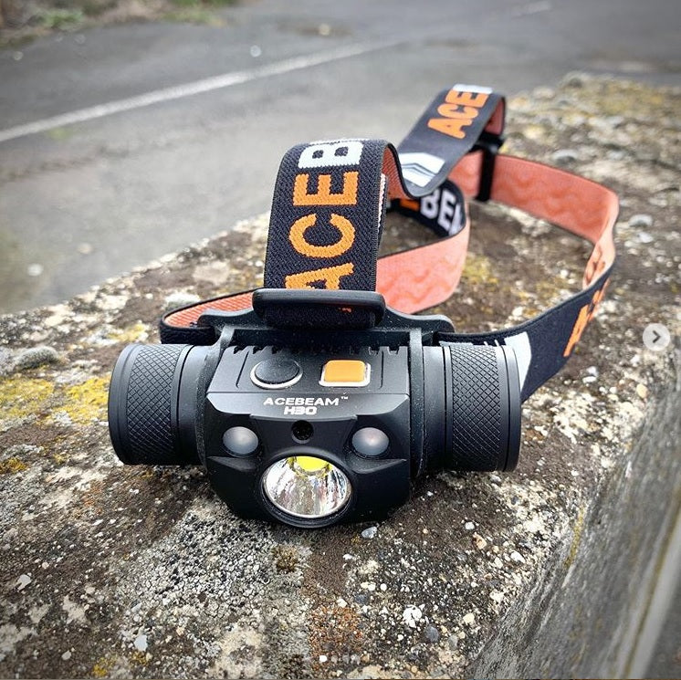 Acebeam Headlight H30 R & G Rechargeable Headlamp - CREE XHP70.2 LED - 4000 Lumens - Uses 1 x 21700 (included) 6500 K or 5000K