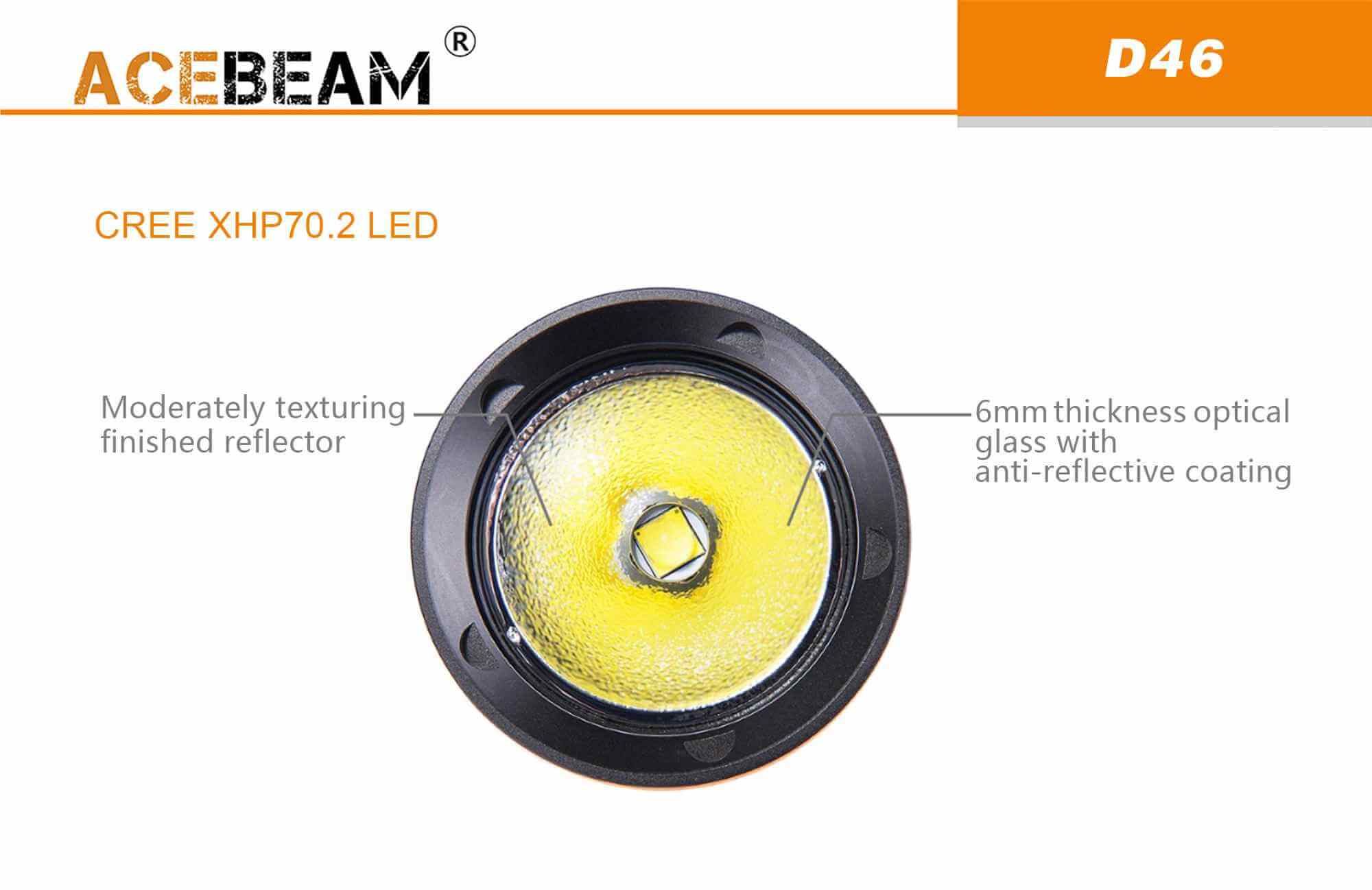 Acebeam D46 Dive light - 5200 lumens