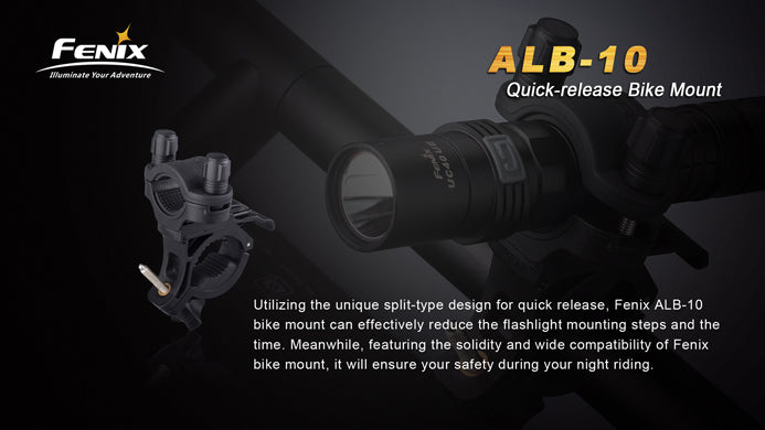 Fenix Bike mount ALB 10 has anti aging , solid and able to withstand extended exposure to sunlight and rain