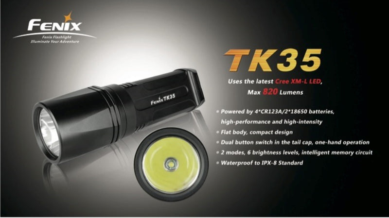 Fenix TK35 uses the lastest Cree XM LED