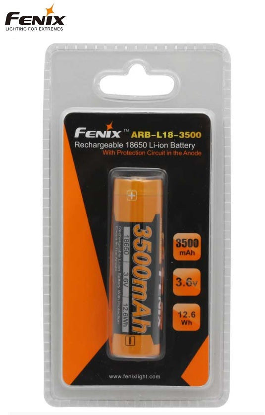 Fenix ARB L18 3500 Rechargeable Li-ion Battery in calm shell packaging