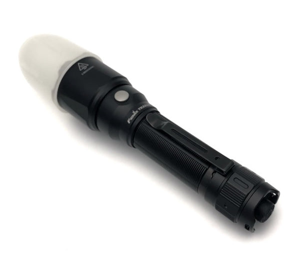 Fenix TK22UE Tactical Flashlight with 1600 lumens with Fenix AOD-M Diffuser Tip in white