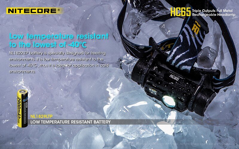 NITECORE HC65 1000 Lumen White / Red / High CRI USB headlamp