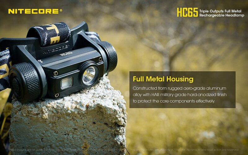 NITECORE HC65 1000 Lumen White / Red / High CRI USB headlamp