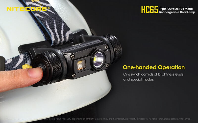NITECORE HC65 1000 Lumen White / Red / High CRI USB headlamp