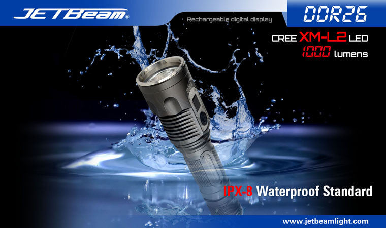 JETBeam DDR26 Cree XM-L2 LED Flashlight 1000 lumens