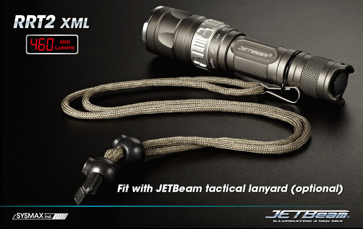 JETBeam RRT-2 LED Flashlight + Nitecore Micro-USB 2600mAh 18650 Rechargeable Battery