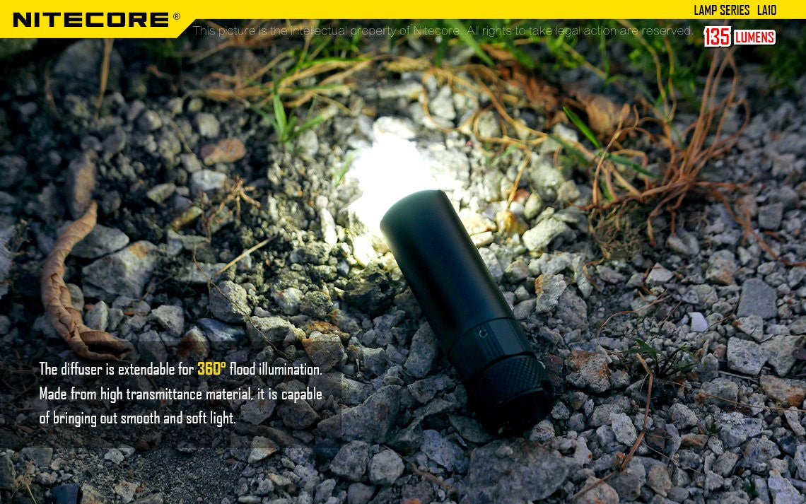 Nitecore LA10 135 Lumen Mini LED Camping Lantern - Compact Lightweight