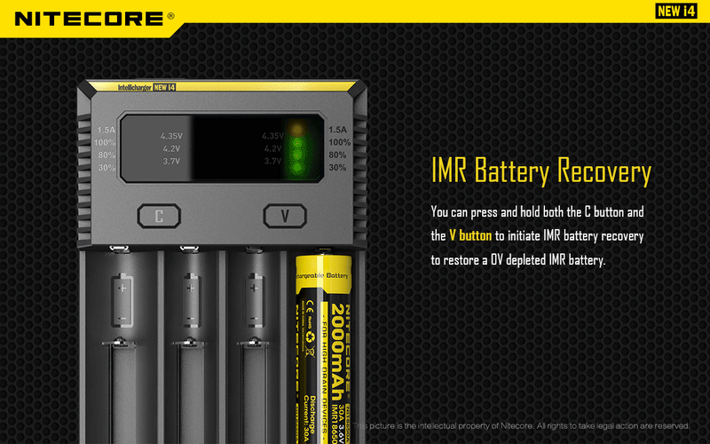 Nitecore i4 charger in Canada has IMR battery recovery