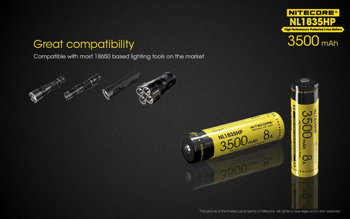 Nitecore NL1835HP 3500mAh Rechargeable Li-ion Battery