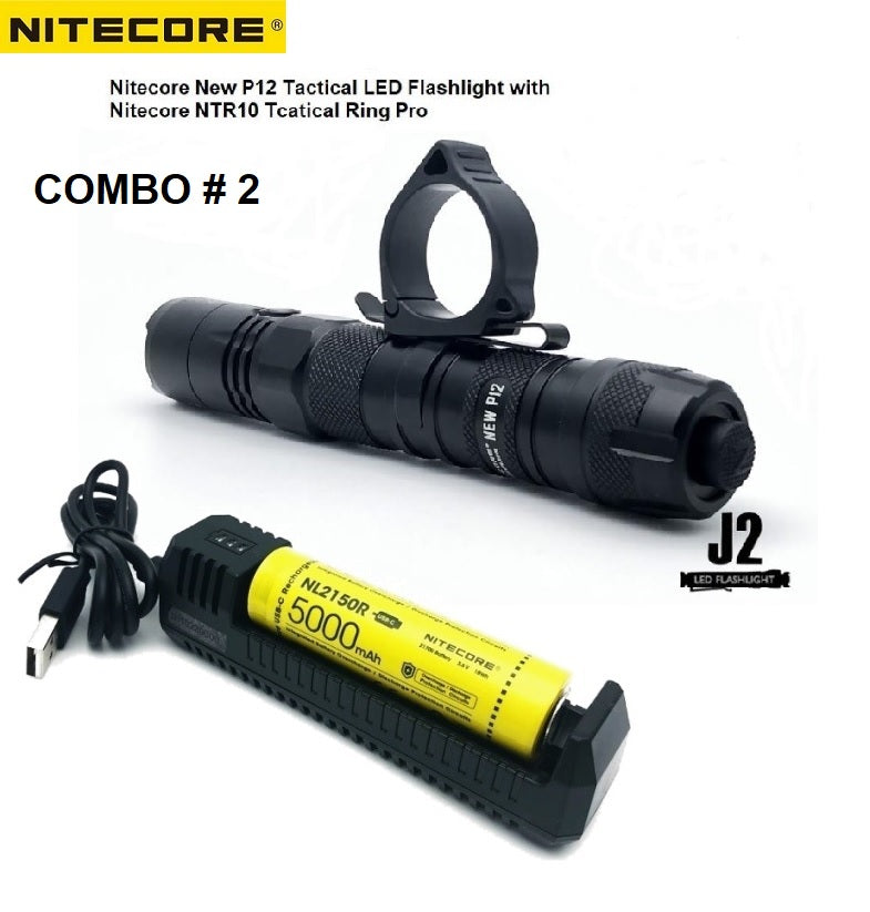 Nitecore New P12 21700 Tactical Flashlight has a NTR10 Tactical RingPro + Nitecore UI1 USB charger at Nitecore Canada