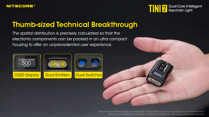 Nitecore TINI2 Keychain light with Thumb Sized Technical Breakthrough