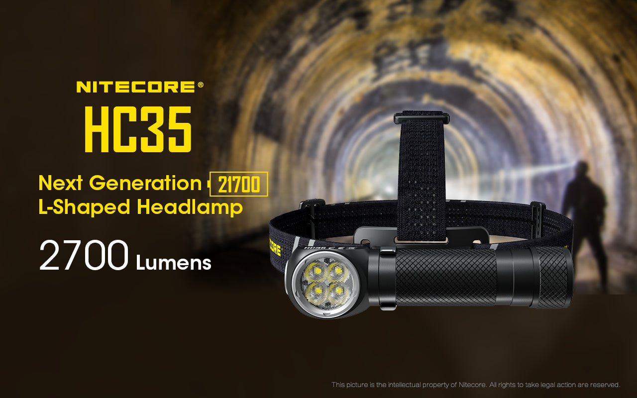 Nitecore HC35 Next Generation 21700 L shaped Headlamp