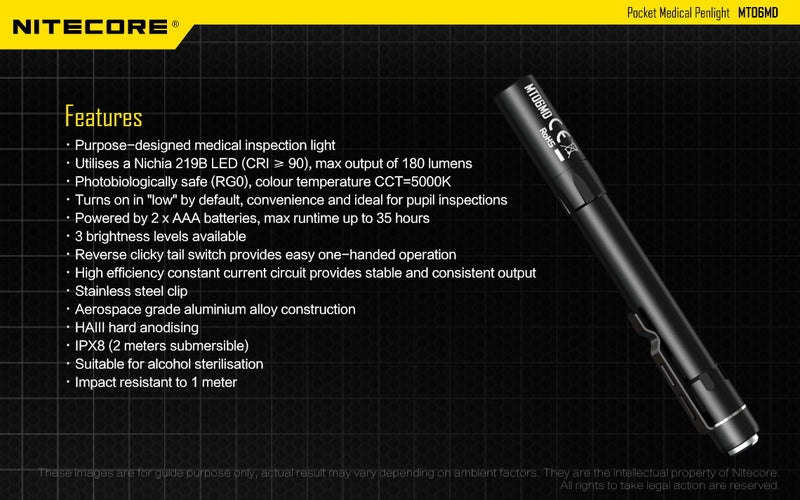 Nitecore MT06MD pen light has many features at Nitecore Canada.