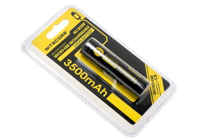 Nitecore NL1835R 3500mAh Micro USB Rechargeable Li-ion Battery
