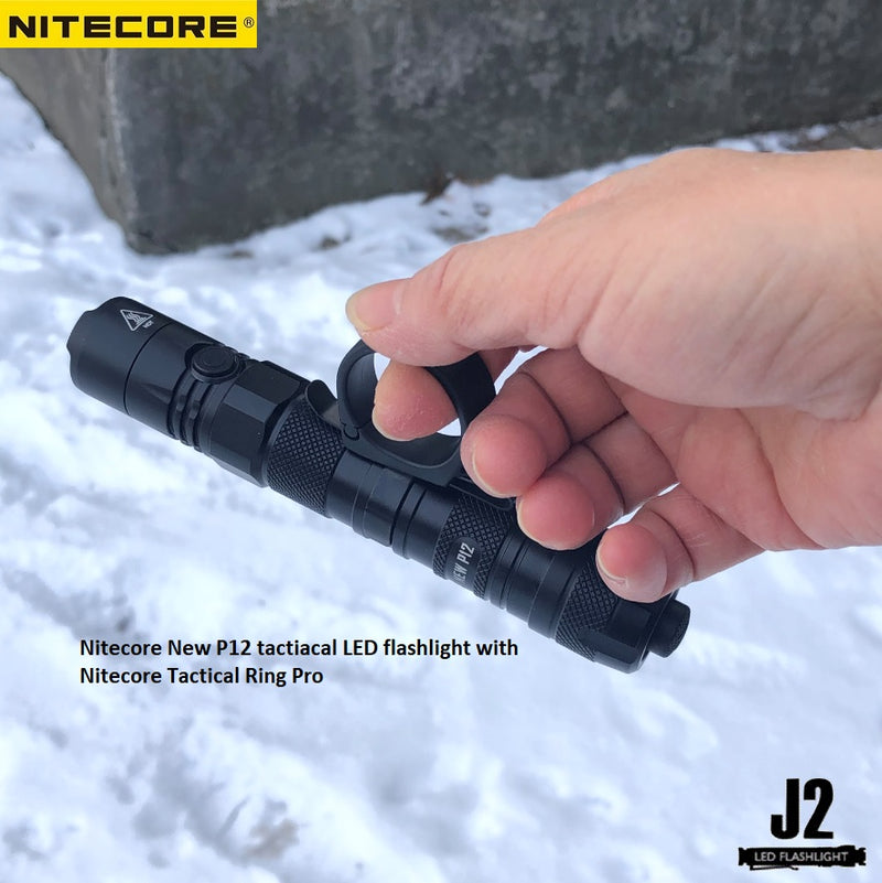 Nitecore New P12 Tactical LED flashlight with Nitecore Tactical Pro Ring